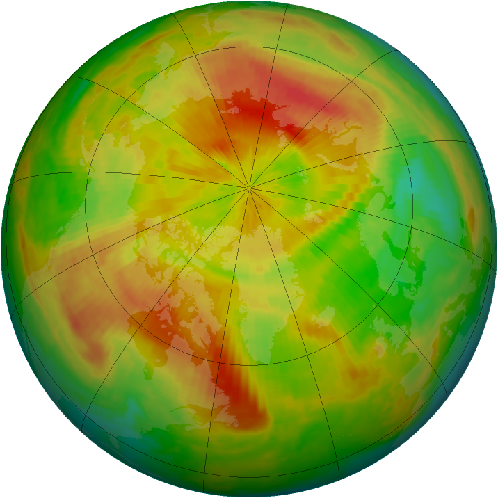 Arctic ozone map for 09 May 2002